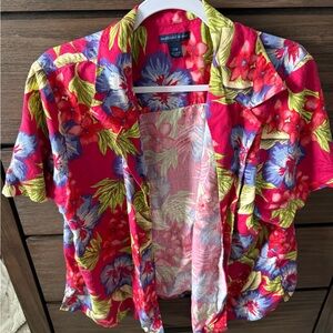 Vintage Westbound Floral Shirt with Red and Green